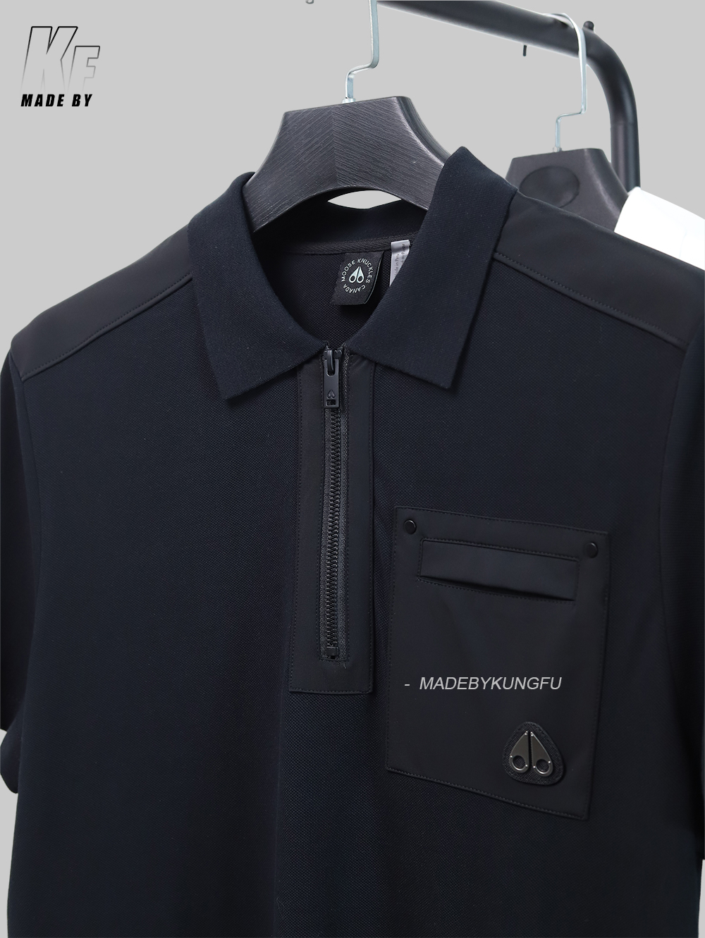 MOOSE KNUCKLE zip polo