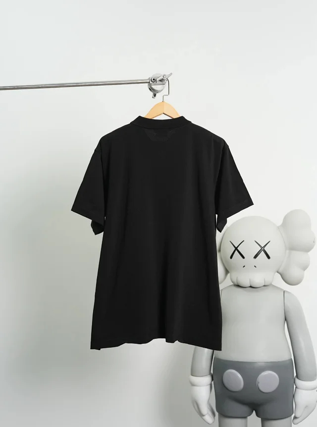 Item ID 9071 BLCG Cotton Beaded Embroidered Polo Short Sleeve Shirt Oversize Style Unisex