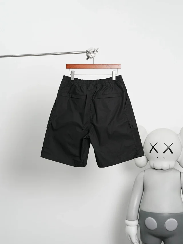 Item ID 9074 SI black logo 50 double stranded combed cotton workwear shorts