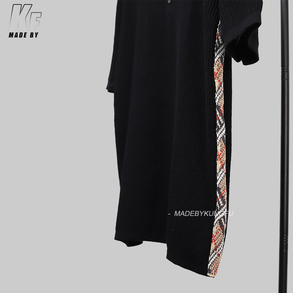 BBR 3D striped knitted polo
