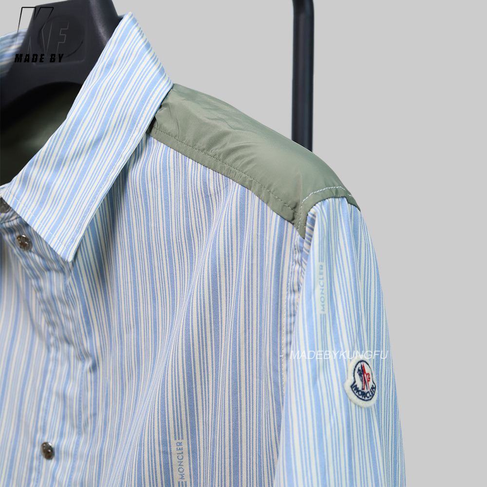 MON striped patchwork shirt