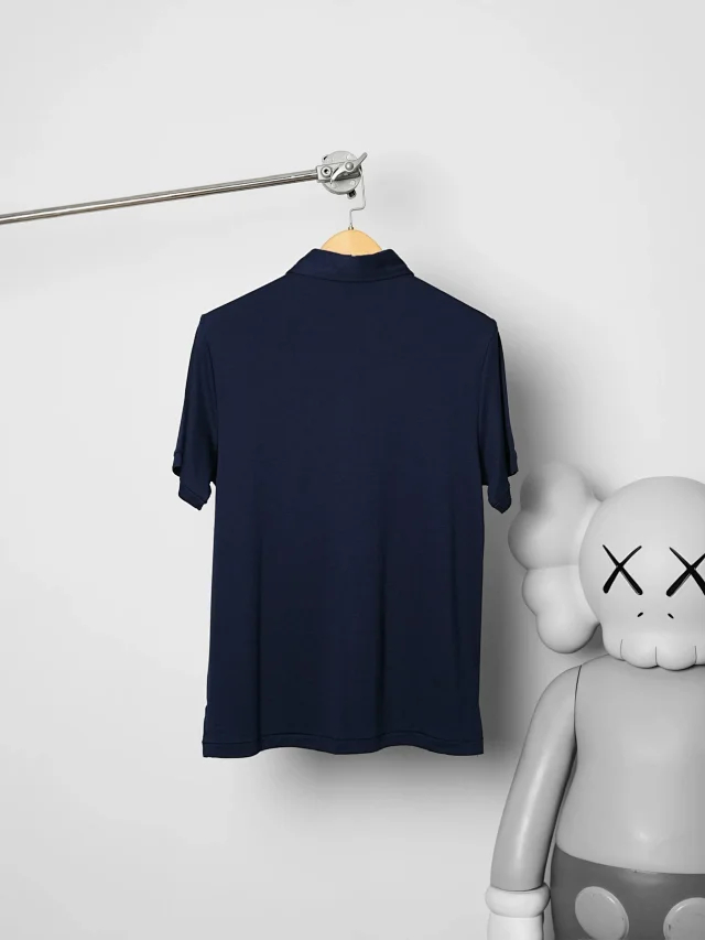 Item ID 9082 RL SS26 Pony Logo Button Long Velvet Elastic Fiber Original Embroidery Front Sleeve Polo Shirt