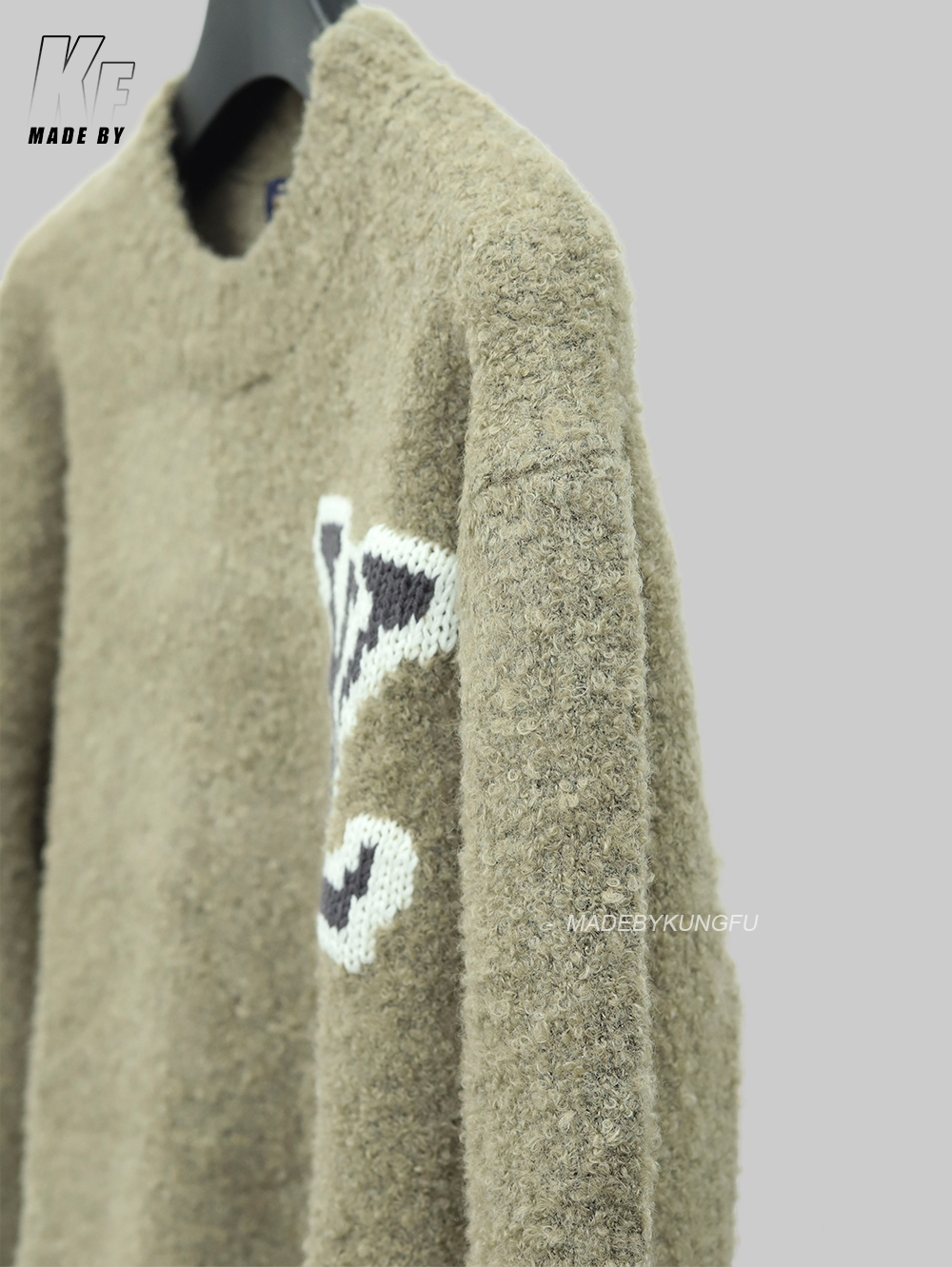 LV圆领毛衣 棕色