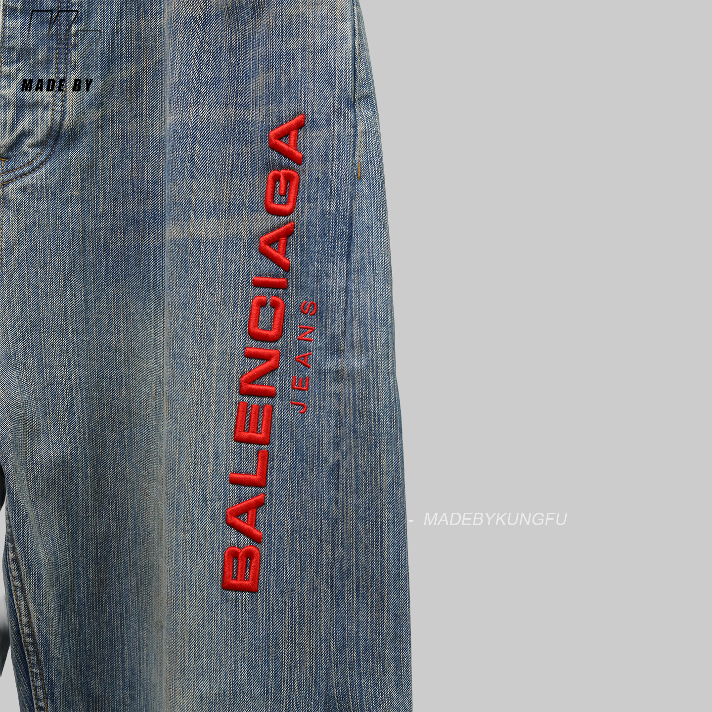 BLCG 3D Embroidered Loose Jeans