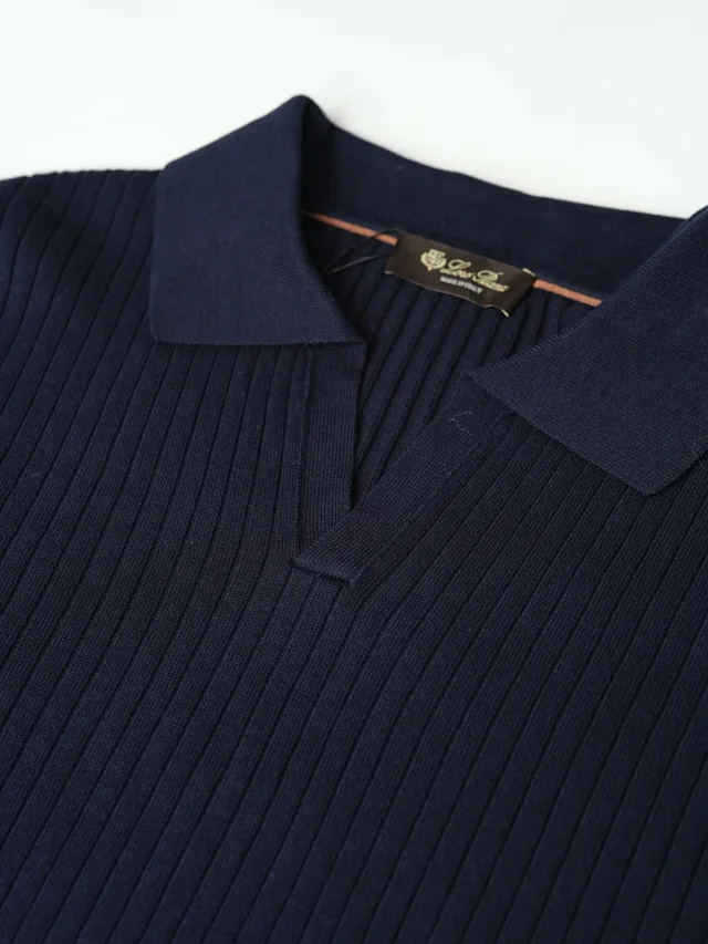 Item ID 9116 LP Old Money Series V-neck Knitted Sweater Wool Blended Fabric Solid Color Collar Ribbed Long Sleeve Cashmere Sweater