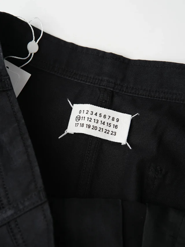 Item ID 9123 Magira washed twill straight leg denim pants, loose straight leg solid color pocket pants