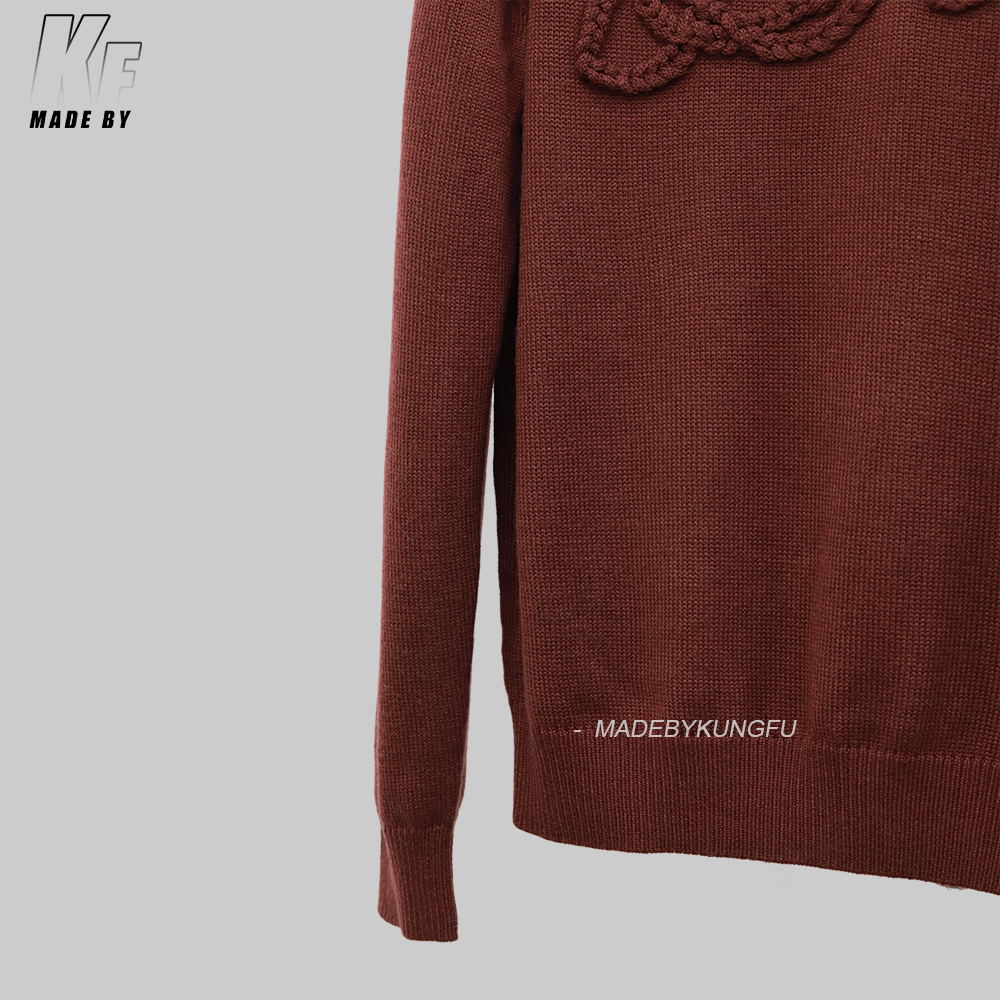 D1or wool rope knit sweater