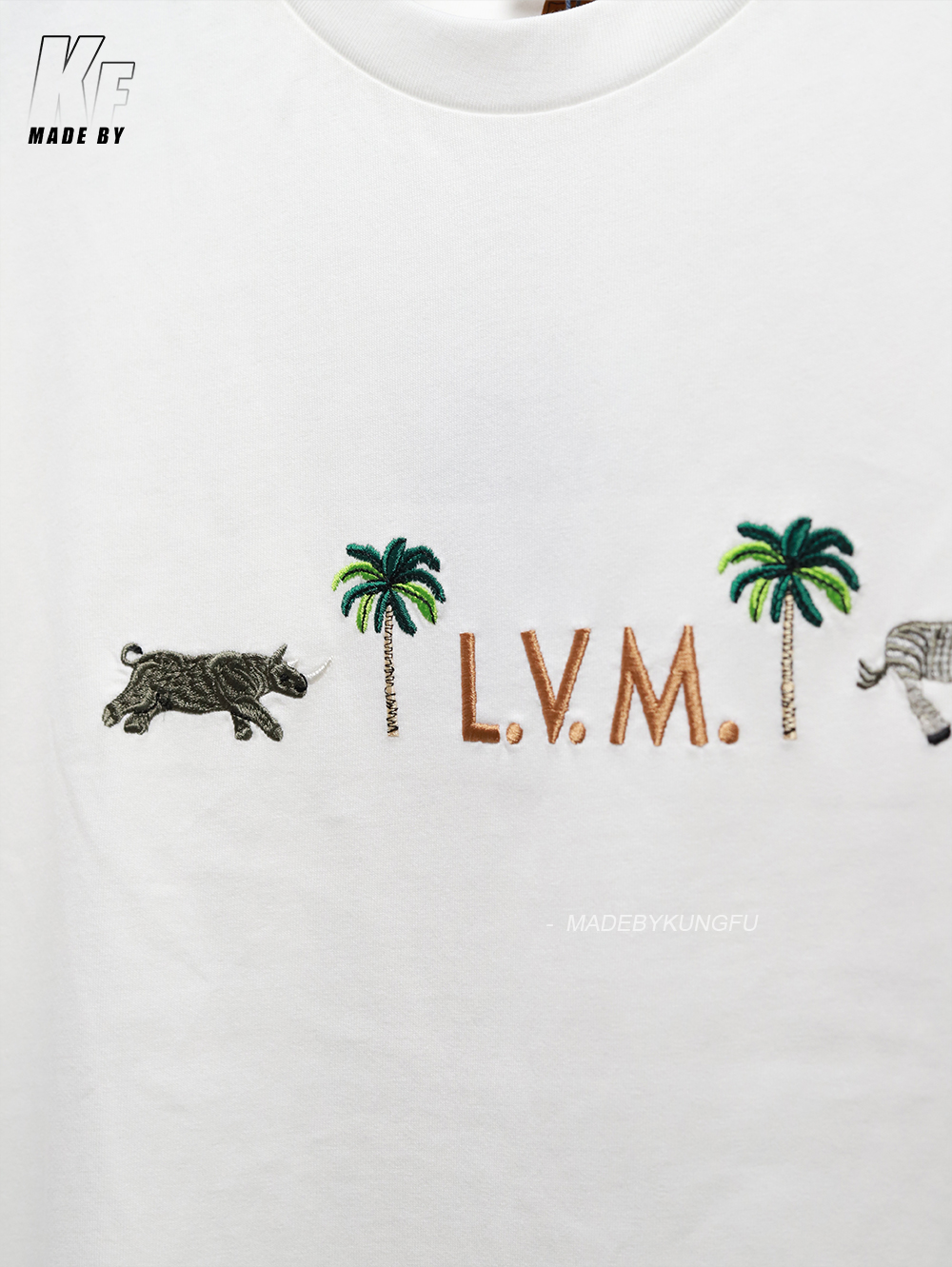1V Coconut tree embroidery tee