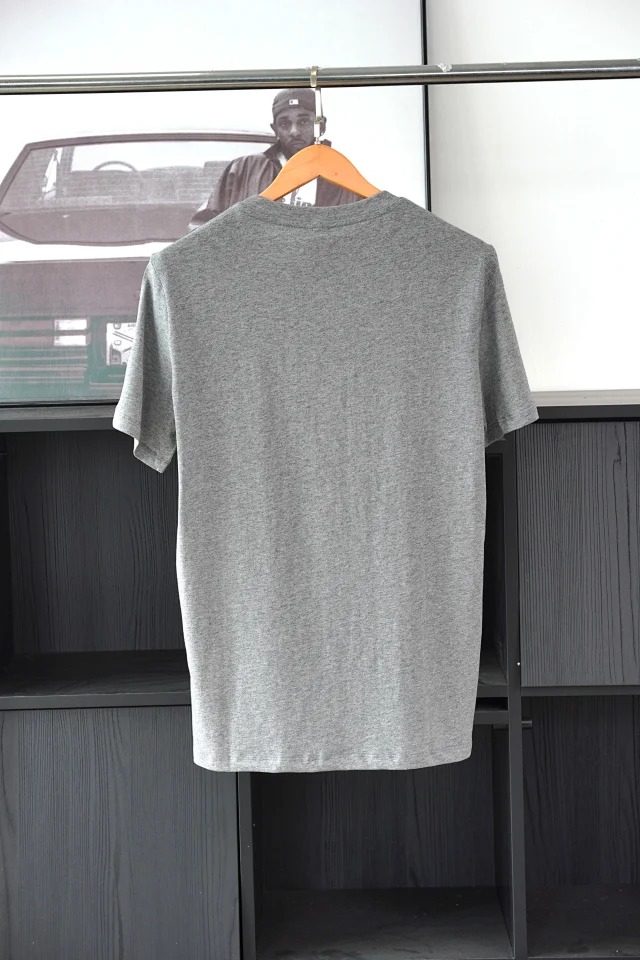 Item ID 9039 Mon basic black and white gray short sleeved custom logo solid color round neck short sleeved 