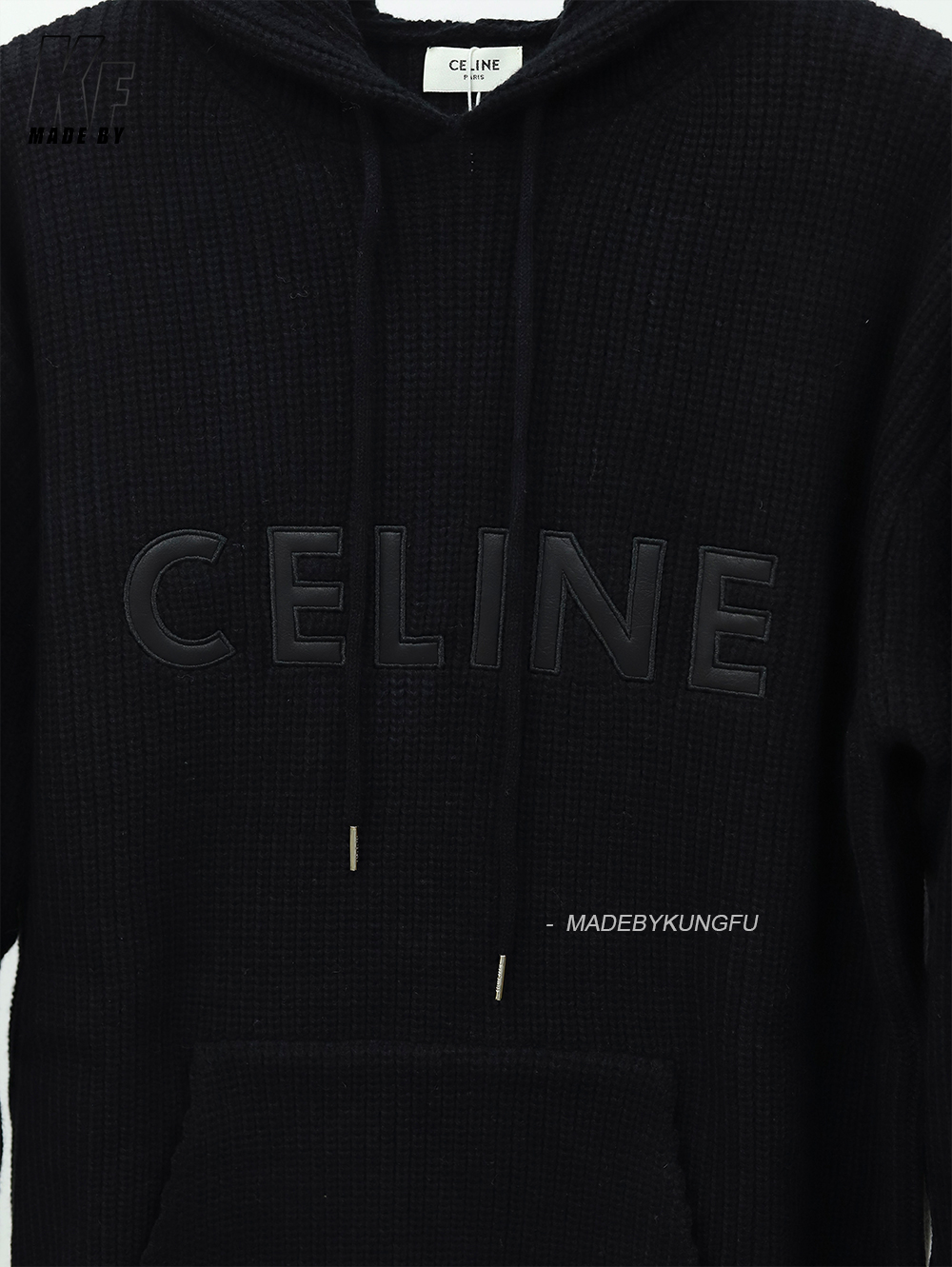 celine针织连帽卫衣 黑色