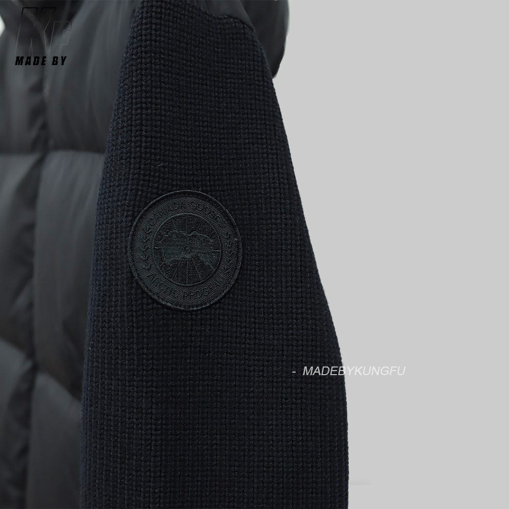 CG大鹅针织袖羽绒服 黑色