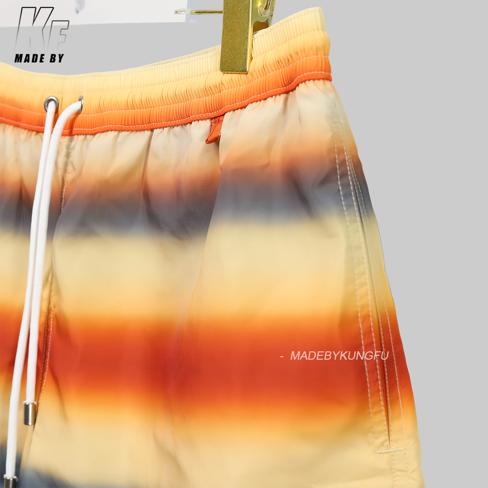 LOE Gradient striped swim trunks