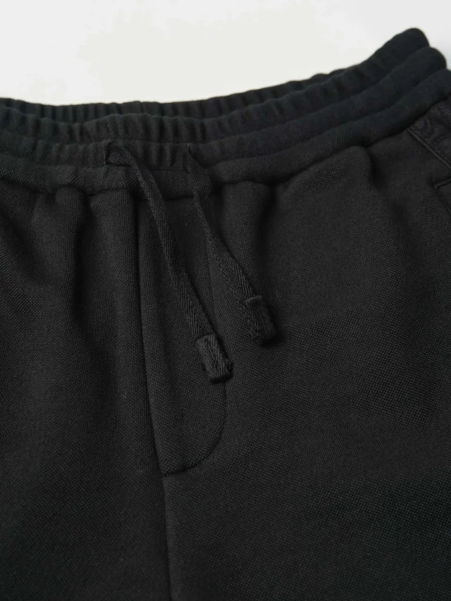 Item ID 9064 D1OR Dark Jacquard Cotton Blended Plain Knitted Oblique Printed Casual Shorts