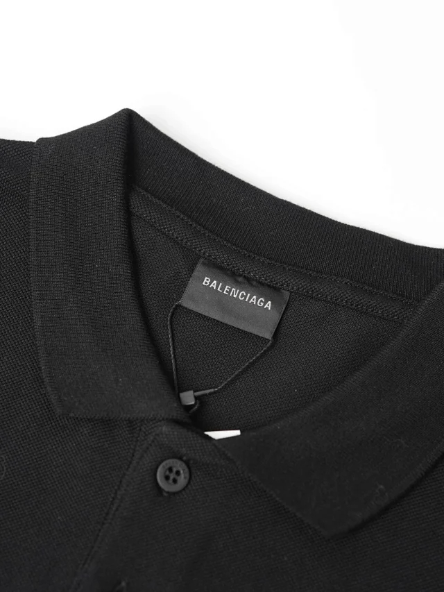 Item ID 9071 BLCG Cotton Beaded Embroidered Polo Short Sleeve Shirt Oversize Style Unisex