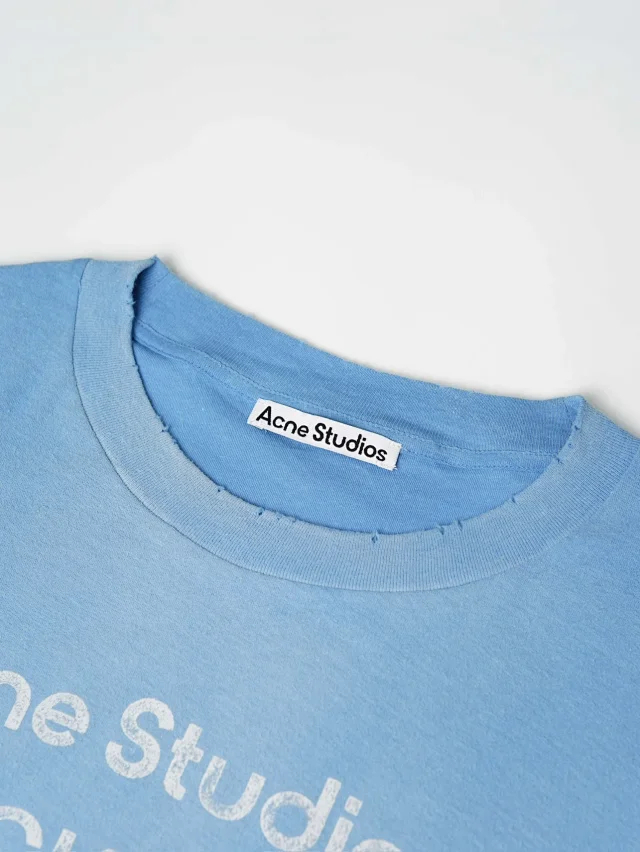 Item ID 9075 Acne Lazy Style 1996 Series Classic Logo Printed Short Slimming T-shirt Unisex