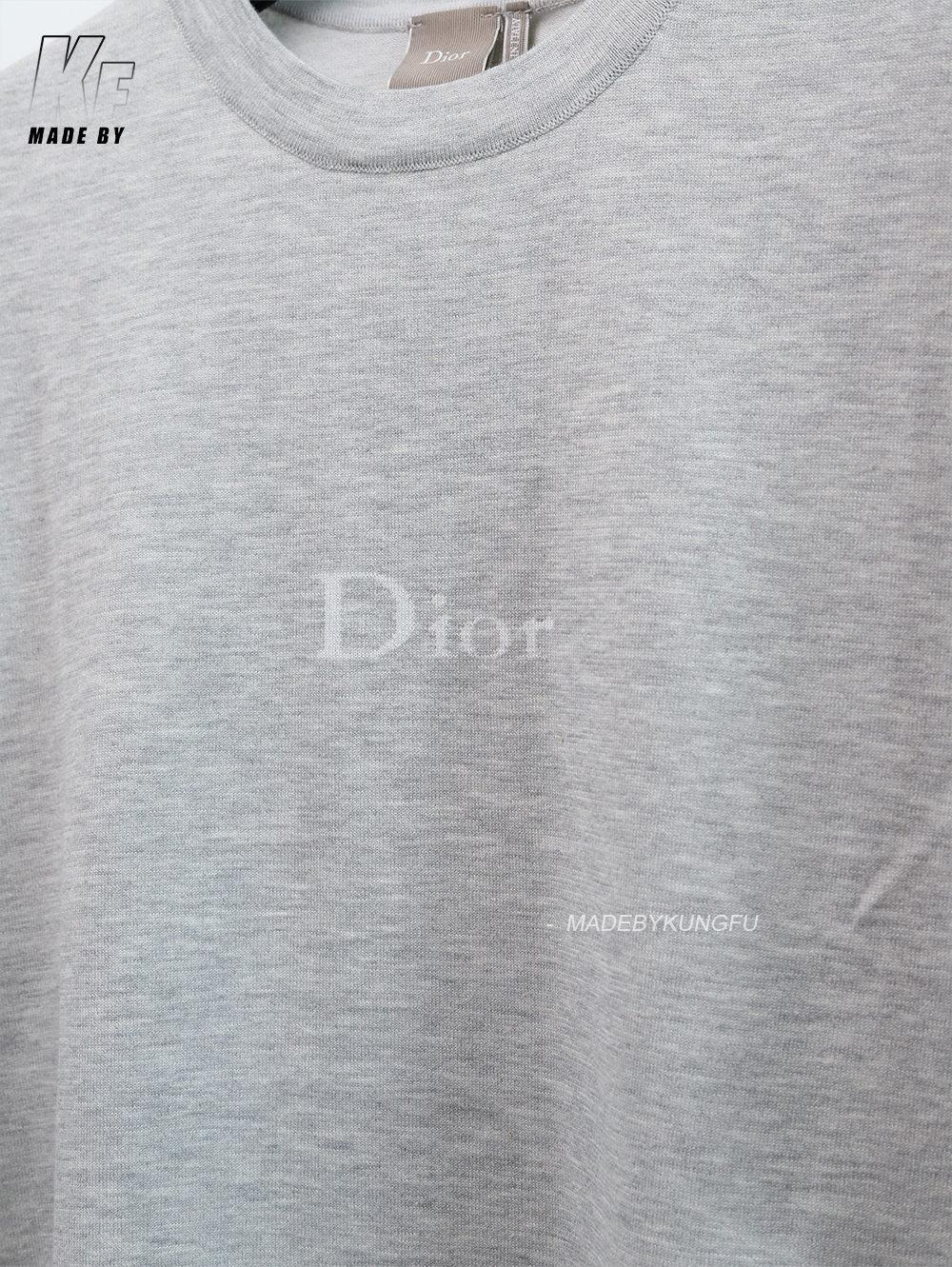 D1or oversized loose knitted jacquard tee