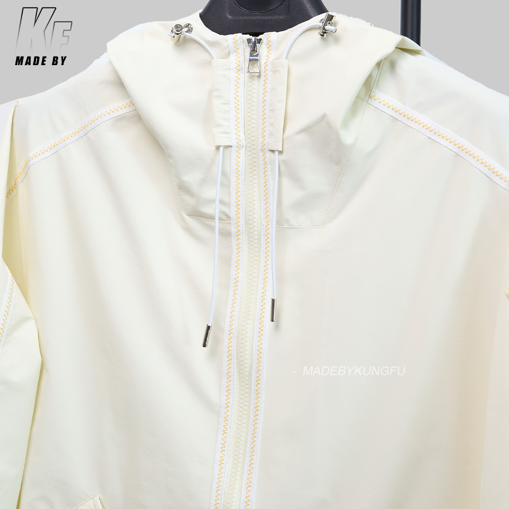 MON Orange stitched windbreaker - tear resistant tech