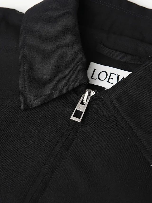 Item ID 9103 LOE FW25 runway collection full set of hardware mold opening custom brand leather label, wool silk belt, lapel, pure color zipper opening jacket