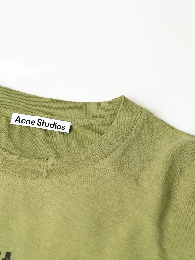 Item ID 9114 Acne 1996 Series Classic Chest Retro Logo Pattern Round Neck Long Sleeve T-shirt