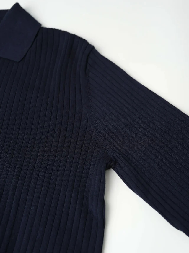 Item ID 9116 LP Old Money Series V-neck Knitted Sweater Wool Blended Fabric Solid Color Collar Ribbed Long Sleeve Cashmere Sweater