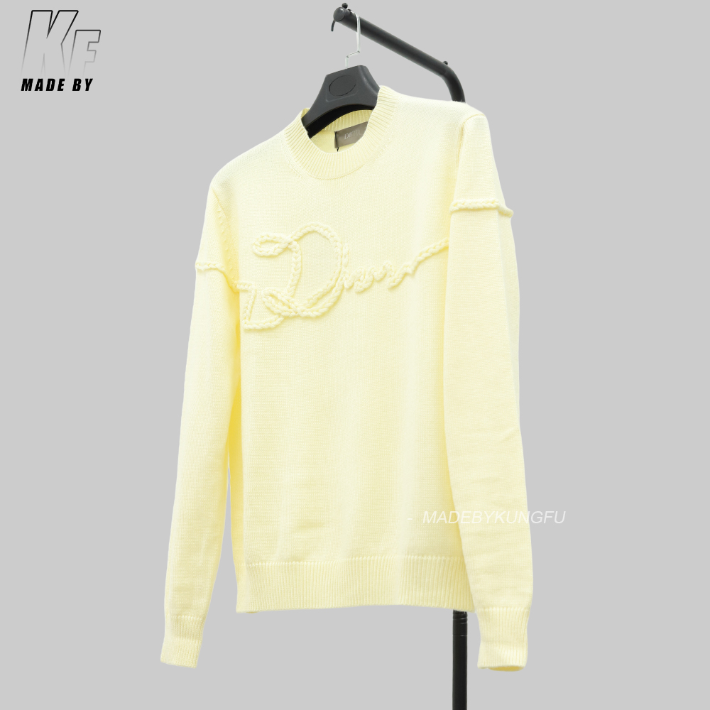 D1or wool rope knit sweater