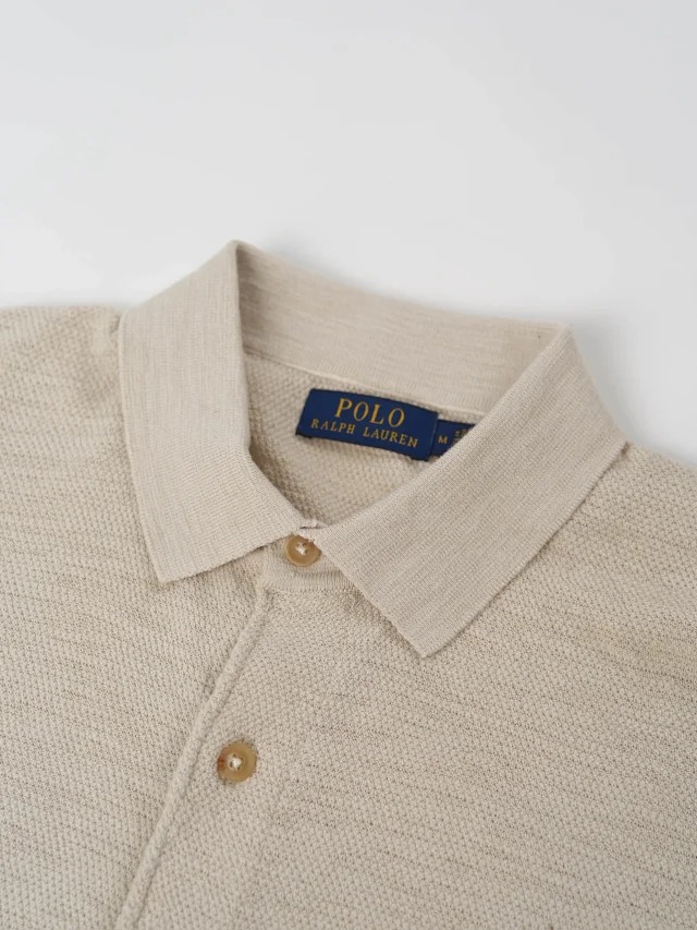 RL Solid color lapel single breasted long sleeved shirt