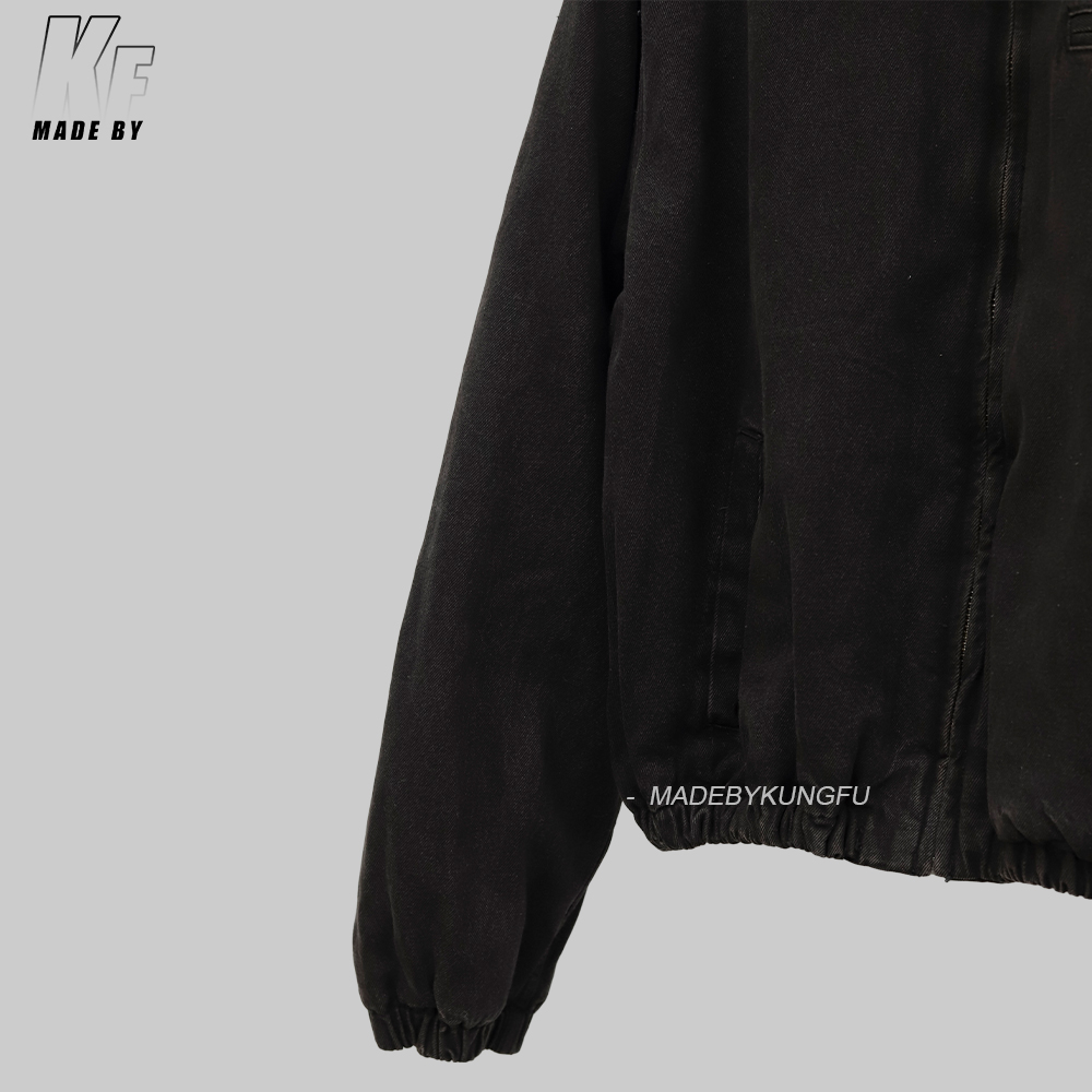 PRADA做旧飞行员拉链棉服 棕色