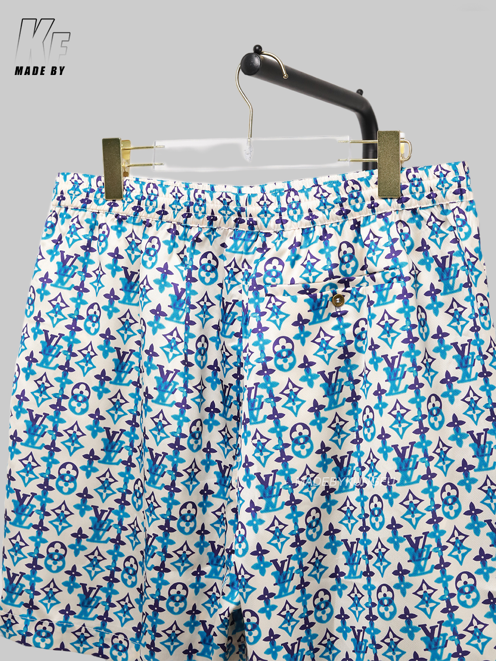 1V mulberry silk blended shorts