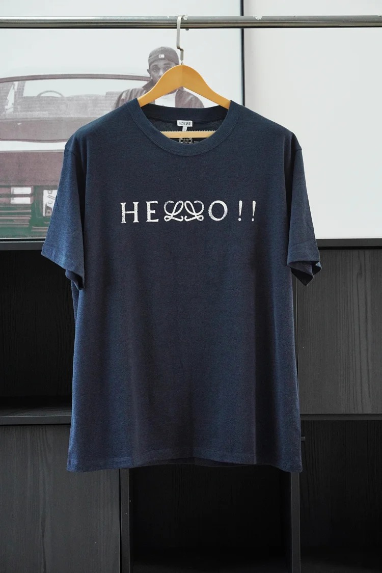 Item ID 9024 Loe SS Series Cotton Blended Letter Printed Hooded Short Sleeve T-shirt