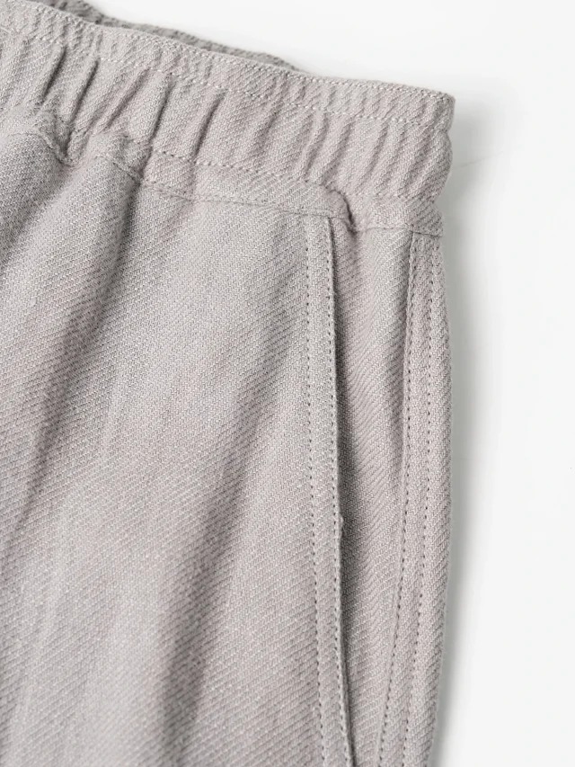 Item ID 9037 SI Stone 100% linen main fabric all accessories customized mid waist straight leg five point casual shorts