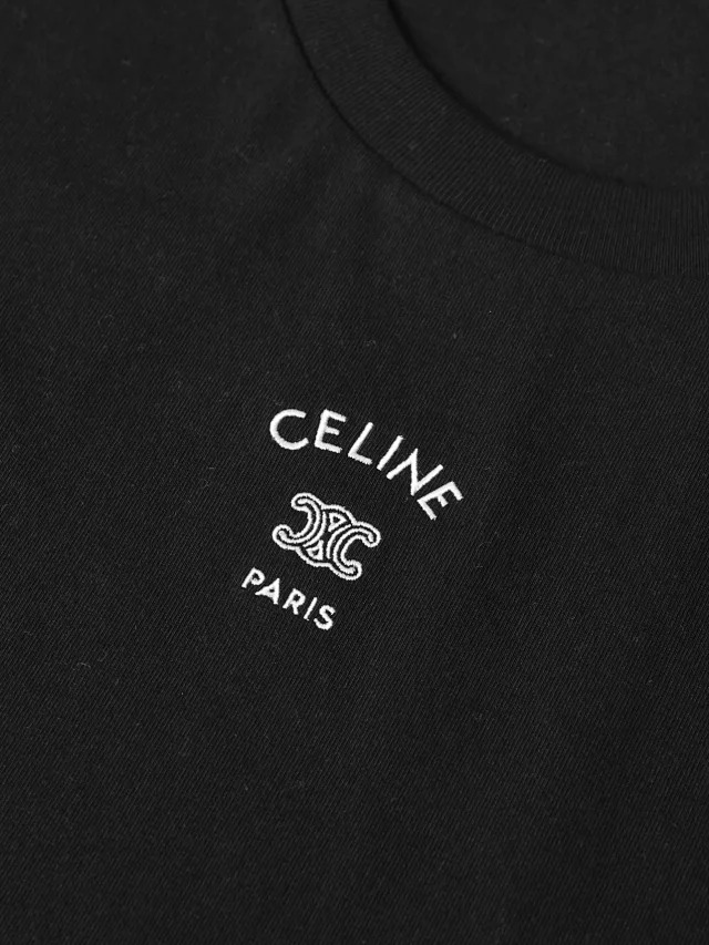 Item ID 9038 CE Embroidery Density 99 Restoration Logo Embroidery Round Neck Hoodie Loose Short Sleeve T-shirt for Men and Women