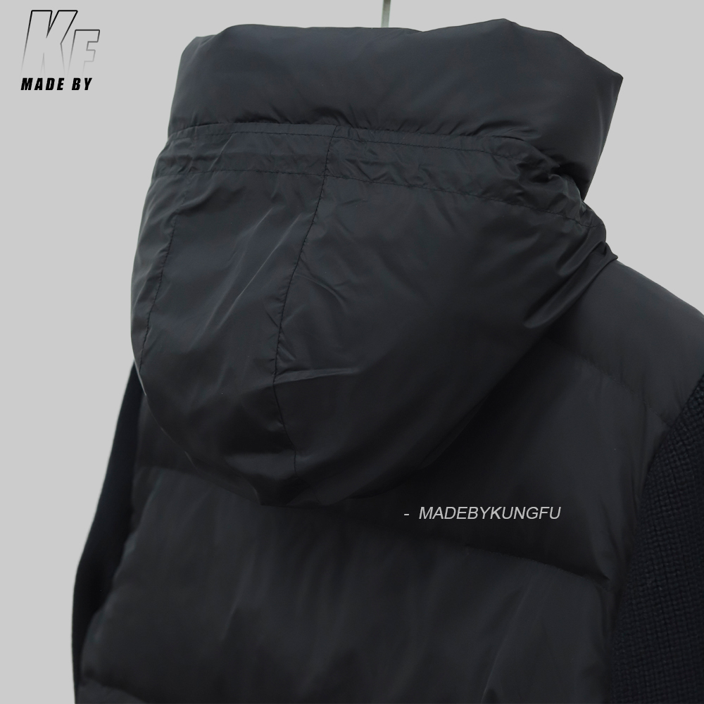 CG大鹅针织袖羽绒服 黑色