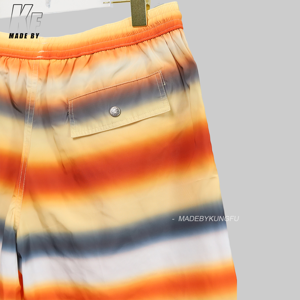 LOE Gradient striped swim trunks