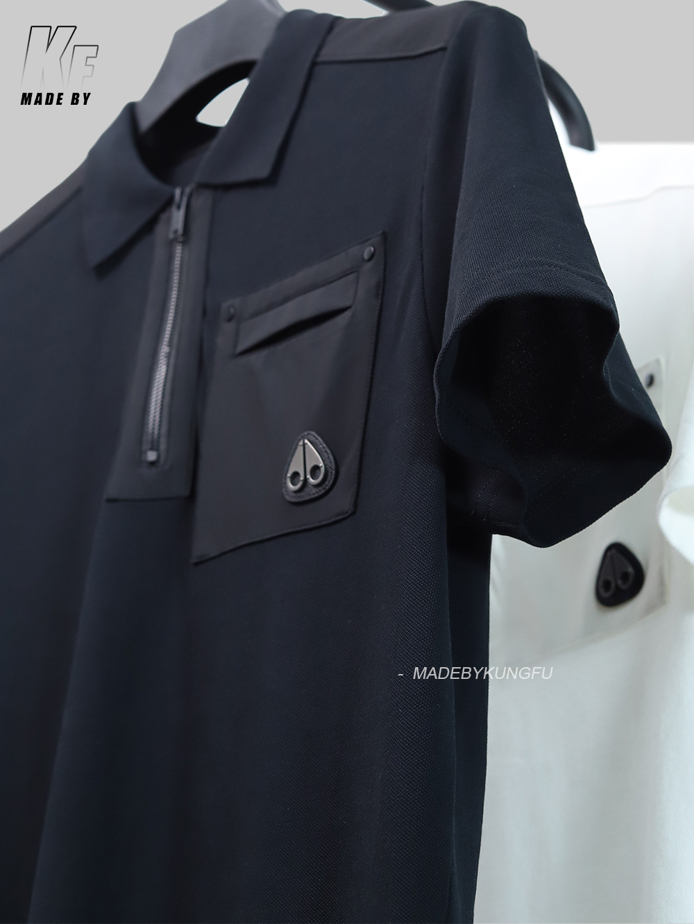 MOOSE KNUCKLE zip polo