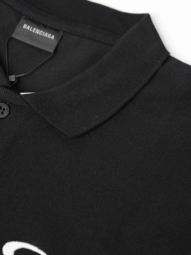 Item ID 9071 BLCG Cotton Beaded Embroidered Polo Short Sleeve Shirt Oversize Style Unisex