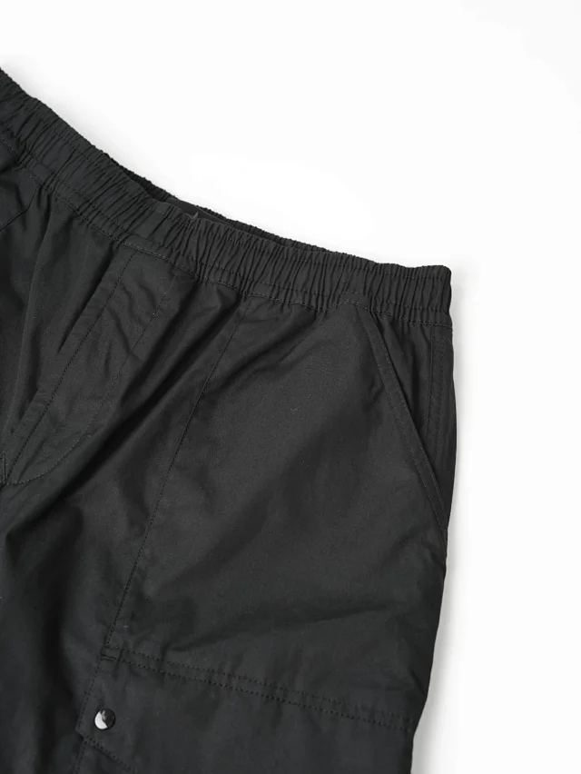 Item ID 9074 SI black logo 50 double stranded combed cotton workwear shorts