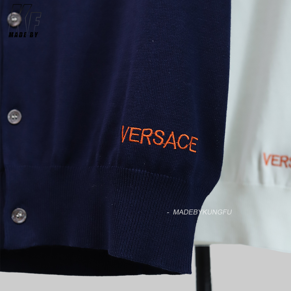 VERSACE knit Button UP Polo