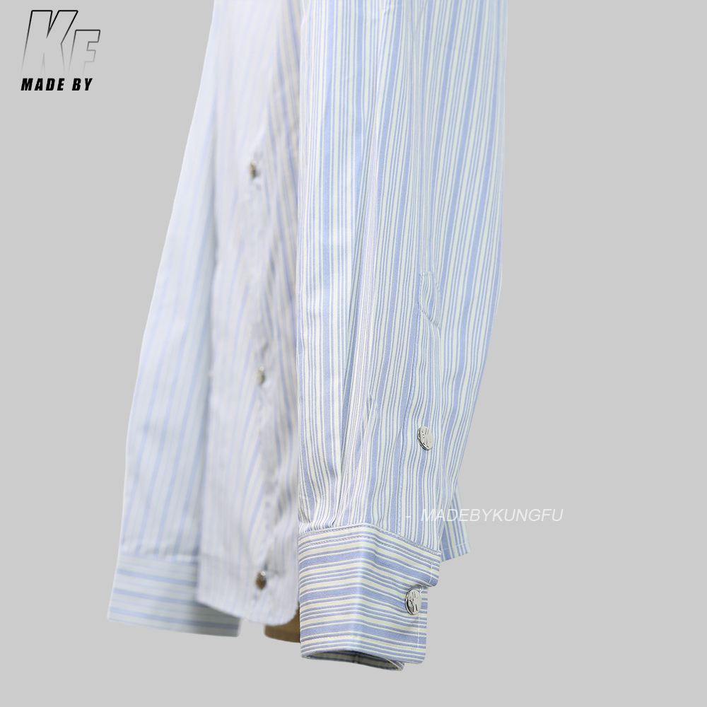 MON striped patchwork shirt