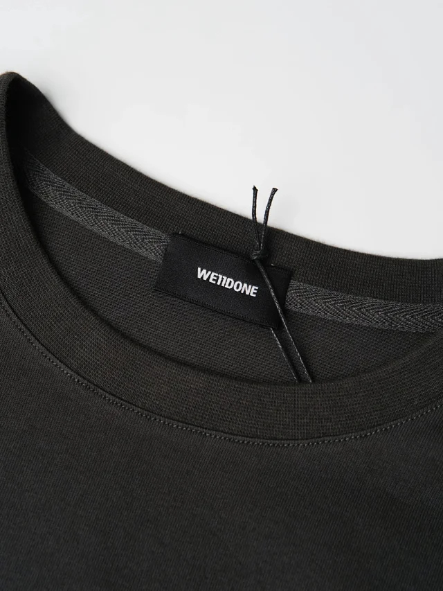 Item ID 9087 WE11DONE SS26 Imported Adhesive Material Fun Hand drawn Logo Soft Short sleeved T-shirt