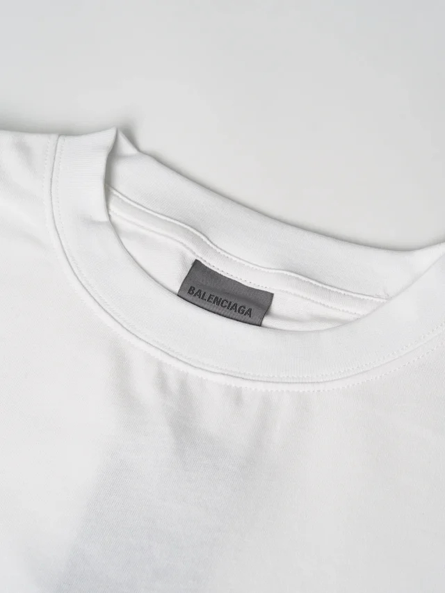 Item ID 9093 BLCG printed embroidery imported adhesive material round neck short sleeved T-shirt loose fit