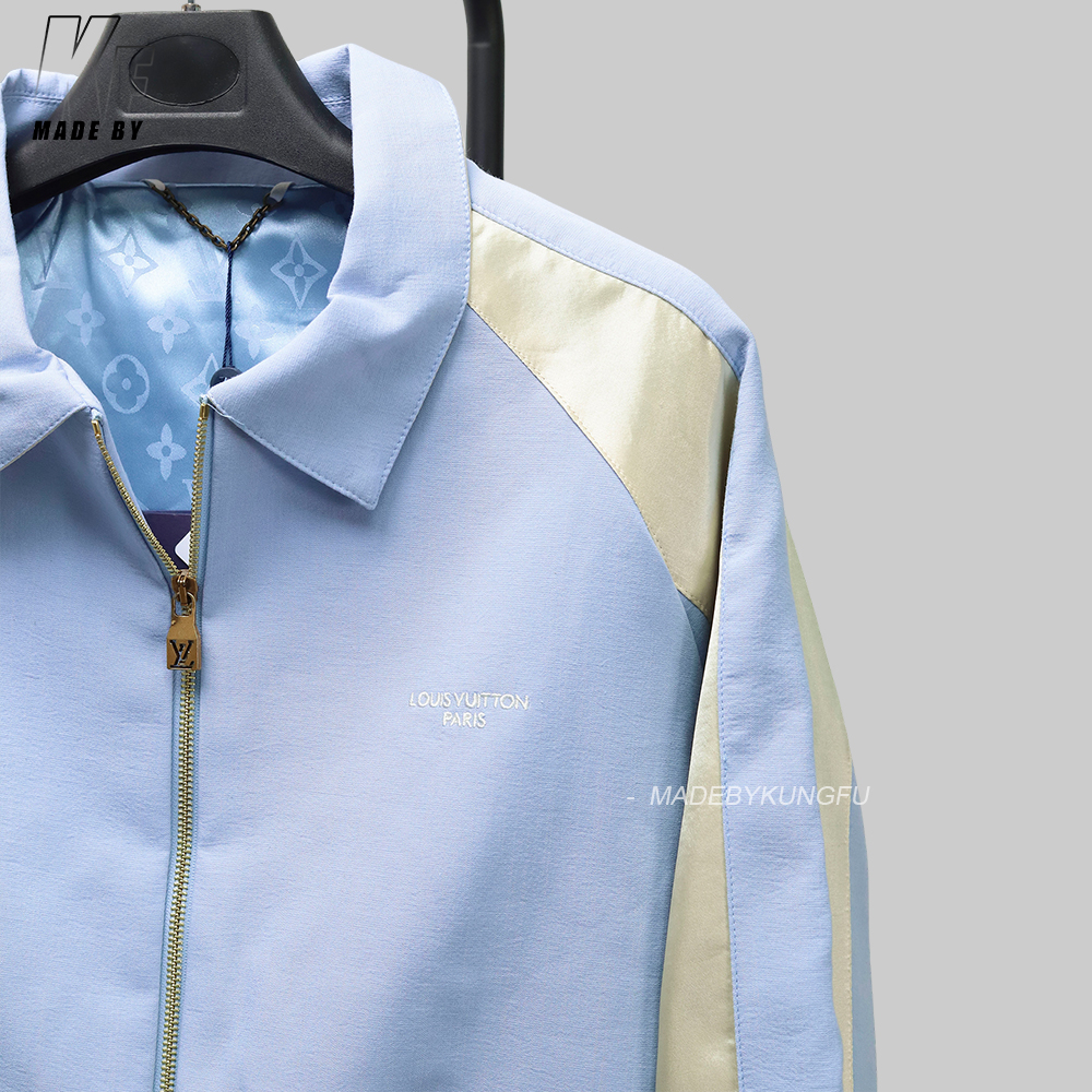 1V 50% mulberry silk blended Monogram jacket 