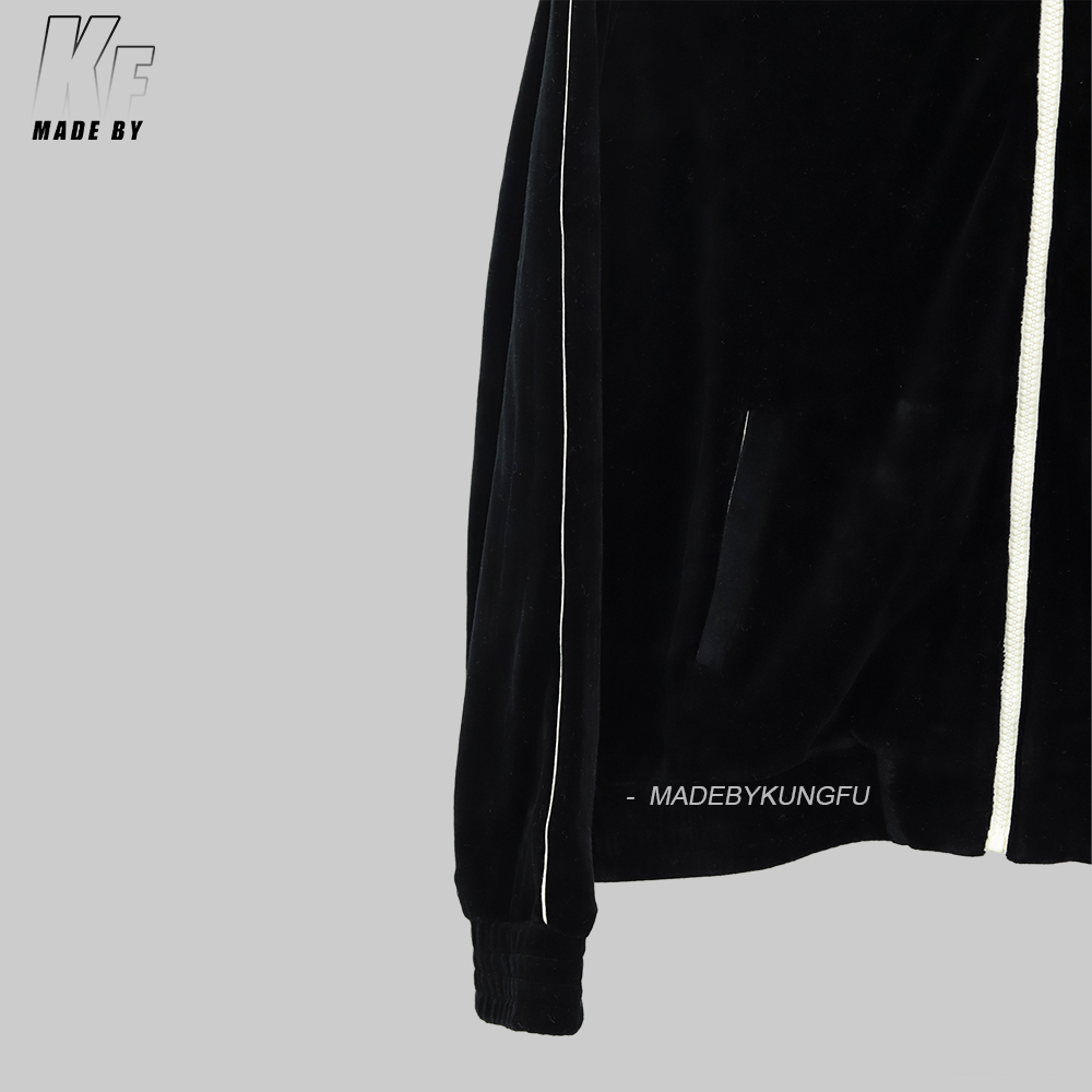 celine赛琳拉链绒感夹克 黑色