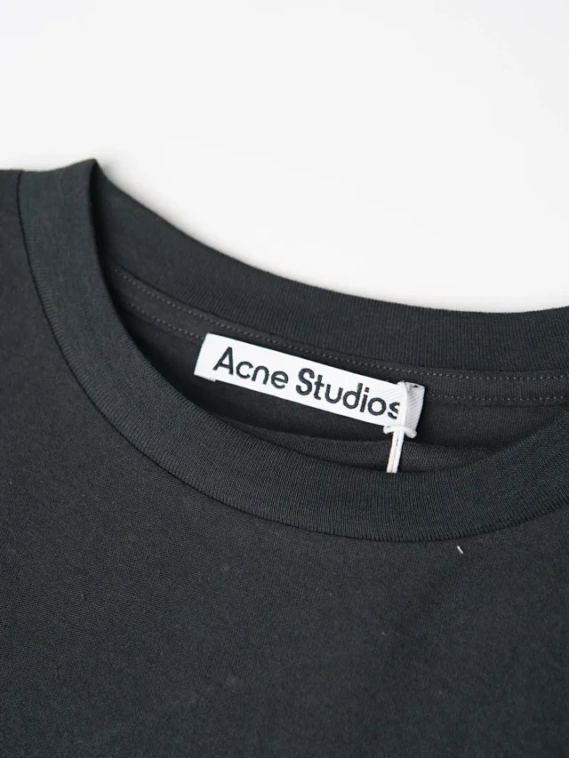 Item ID 9094 Acne FW25 Imported Mirror Patch 1996 Series Classic Starry Sky, Distressed Vintage Casual Long-sleeved T-shirt