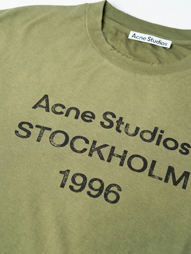 Item ID 9114 Acne 1996 Series Classic Chest Retro Logo Pattern Round Neck Long Sleeve T-shirt