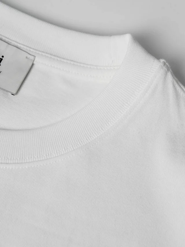 Item ID 9027 AMI Panda Embroidered Knitted Cotton Regular Round Neck Short Sleeve