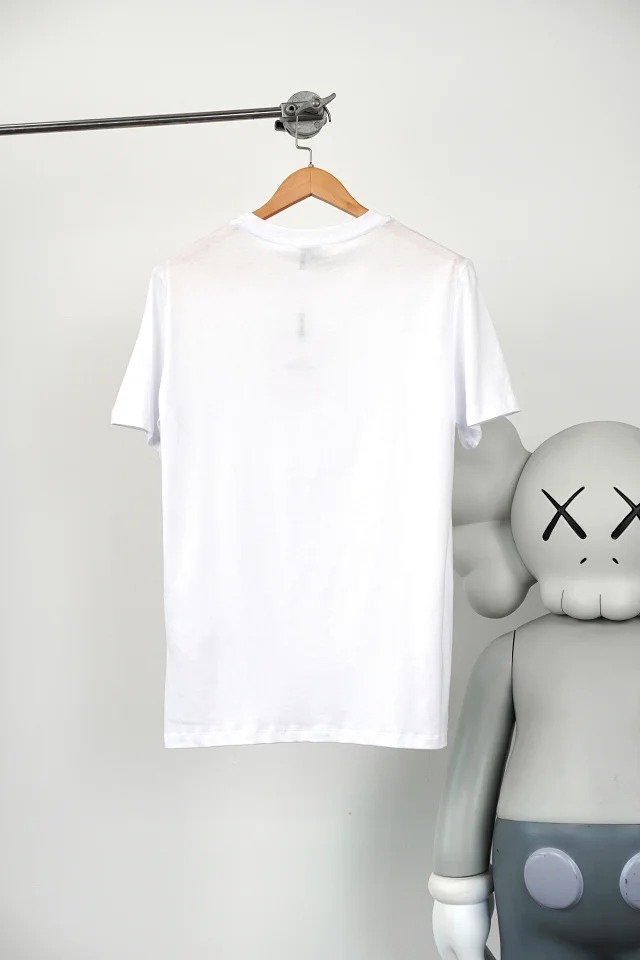 Item ID 9039 Mon basic black and white gray short sleeved custom logo solid color round neck short sleeved 