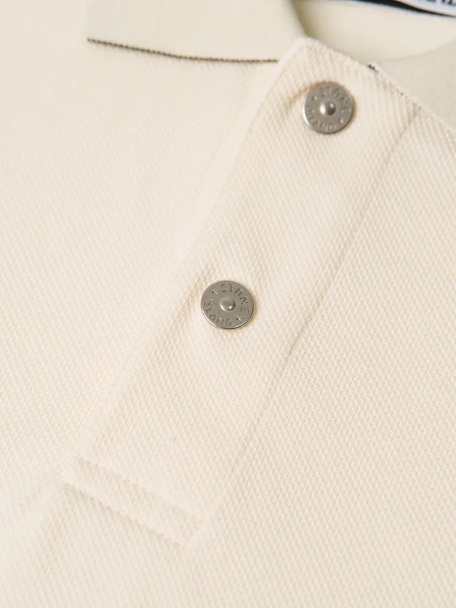 Item ID 9065 SI Customized Vermilion Cloth FLOOFIT Old Money Style LOGO Button Short Sleeve Polo Shirt
