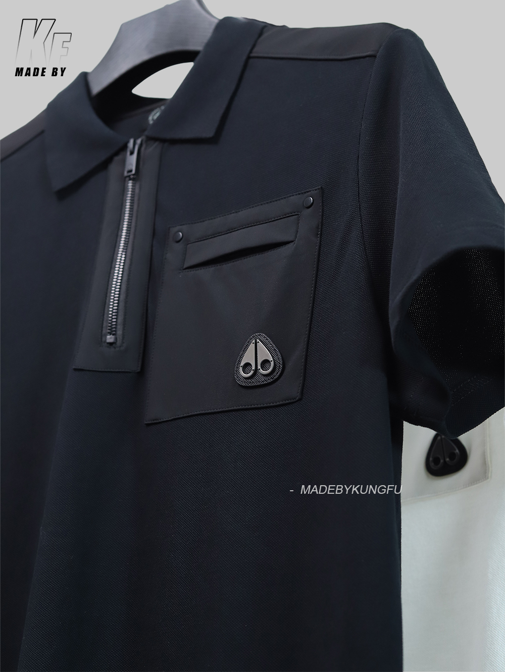 MOOSE KNUCKLE zip polo