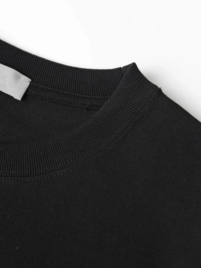 Item ID 9080 D1OR 1947 Embroidered Coast Original Yarn SS26 Spring Men's Collection Loose Cotton Plain Knitted T-shirt