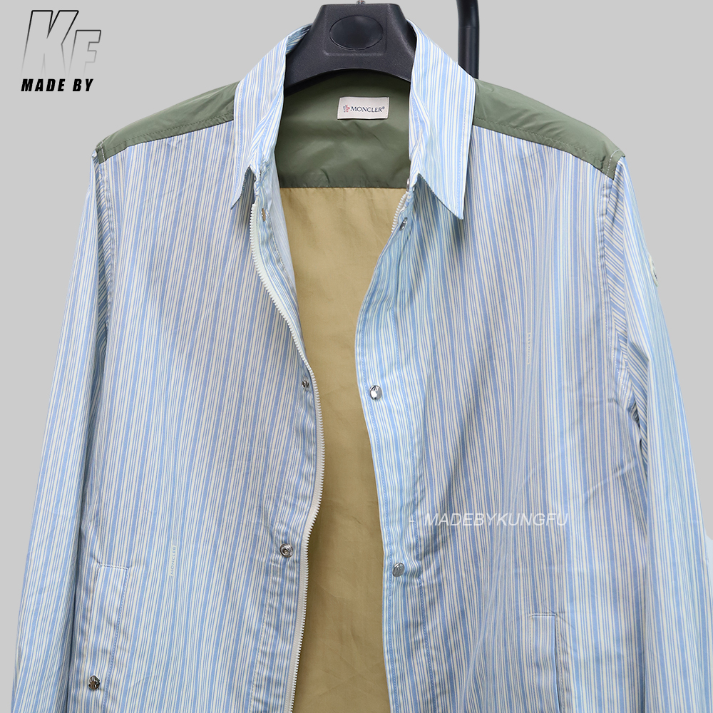 MON striped patchwork shirt